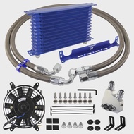10/13/15 Row AN10 Engine Oil Cooler Kit For LS1 LS2 LS3 LSX VE +7" Electric Fan Kit  LSX VE HSV VZ 1