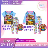 𝐂𝐚𝐥𝐮𝐛𝐲 Didi And Friends The Movie Girl Fashion Kids Pyjamas Baby Clothes Baju Tidur Budak Perempuan 