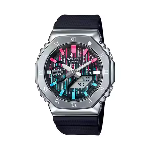 Sports Digital GM Unisex Watch World Time LED Dual Display Waterproof Multifunctional Oak Series