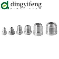 DINGYIFENG Silver Male Aluminium Weld, Aluminum Round Base Straight Male Weld Fitting Adapter, Silve