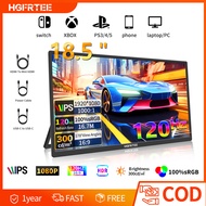 HGFRTEE 18.5-inch HD 1080P Portable Monitor 120Hz 100%sRGB Game Office Viewing Extended Screen For S