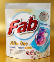 (玫瑰) 快潔 All-in-1 洗衣珠袋裝 #室內晾曬 #洗衣球