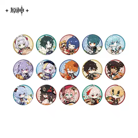 Game Genshin Impact Sucrose Bennett Kaedehara Kazuha Tartaglia Noelle Xiao Zhongli Cosplay Badge Pin