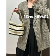 Chanel24S 22bag Mini White Black Striped Shopping Bag Tote Bag 22bag Mini Handbag Shopping Bag