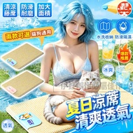 [Company Ready Stock❄️Upgrade Thickened Ice Silk Cooling Mat] Pet Cooling Mat Cooling Rattan Mat Pet