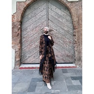 Asoka motif batik suit daun + patterned layered pants daun
