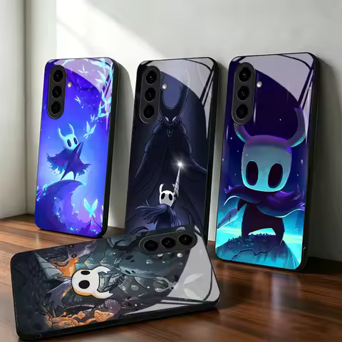 H-Hollow K-Knight Game Glass Phone Case for Samsung A17 A16 A15 A14 A13 A57 A56 A55 A54 A53 A37 A36 