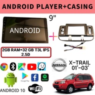 NISSAN X-TRAIL 2001, 2002, 2003 9" Inch Android 10 Car Android GPS Wifi Bluetooth Car Andriod Player