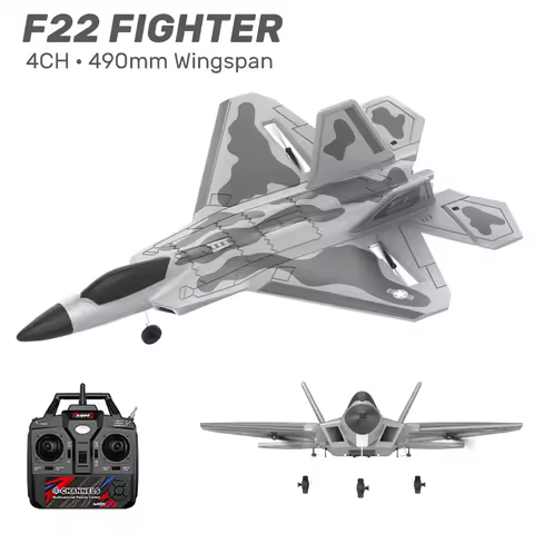 4CH F22 RC Fighter Larger Plane 2.4G 490MM Biger Fixed-wing Remote Control Airplane Electric Foam Mo