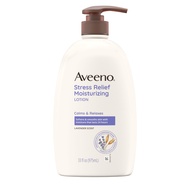 Aveeno Stress Relief Moisturizing Body Lotion with Lavender Scent, to help you feel Calm and Relaxed