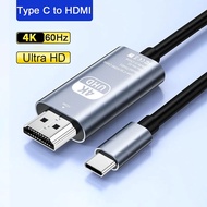 4K 60Hz USB C to HDMI Cable Type C Adapter HDTV Converter Cable for 16/15 TV Converter Pad Laptop An