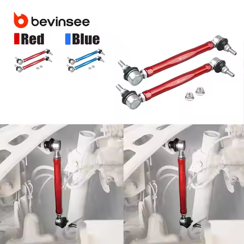 BEVINSEE Adjustable Front Sway Bar End Links Suspension Stabilizer Kit For BMW E46 Z4 E85 E86 Replac