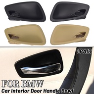 For BMW 3 Series E90 E91 E92 E93 2005-2012 Black Beige Grey Carbon Fiber Car Interior Door Handle Bowl Replacement Cover