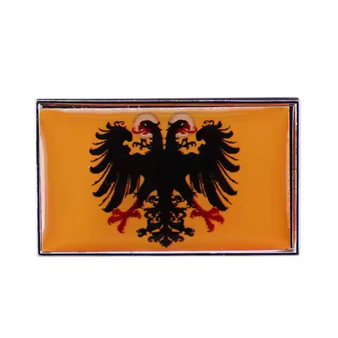 Holy Roman Empire 1433-1806 Flag Ename Pin Brooch Double-headed Eagle Antique National Flags Badge