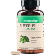 NatureWise 5-HTP 200mg plement from Griffonia Seeds with Cofactor Vitamin B6 - Mood port and Natural