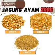 Jagung Ayam itik Angsa 20kg Gred A / B / C // Jagung Halus Kasar Chicken Feed