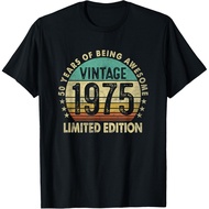 50 Years Old Gifts Vintage 1975 Funny 50Th Birthday Retro T-Shirt