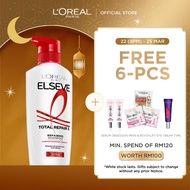 L’Oréal Paris ELSEVE Total Repair 5 Repairing Shampoo to Reinforce Hair Fibers for Damaged Hair 280m