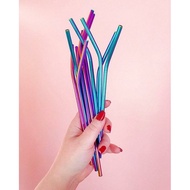 Stainless Steel Straw Rainbow Metal Straw