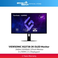 VIEWSONIC XG2738-SK OLED 27" QHD 240Hz Gaming Monitor