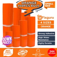 Fixguru Orange Courier Bag | Small | Bulk 100pcs | Polymailer | Shipping Bag | Parcel Bag