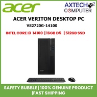 Acer Veriton 2000 VS2720G-14100 Desktop PC ( i3-14100, 8GB, 512GB SSD, Intel, W11P)
