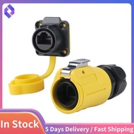 LP-20 RJ45 Waterproof Connector Set CAT6 IP68 Waterproof Connector RJ45 Panel Mount Socket Plug Netw