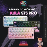 [ GENUINE ] Aula S75 Pro Wireless Mechanical Keyboard - 3 Modes - TFT Screen - RGB LED + RGB LED