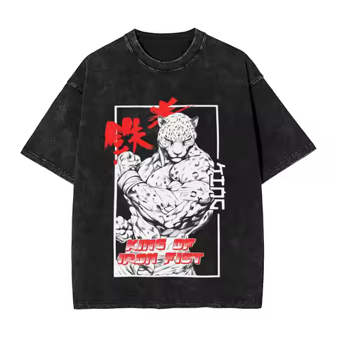 Tekken 8 King T-Shirt Harajuku T-Shirts Short-Sleeve Awesome Tops Summer Casual O-Neck Oversized Tee