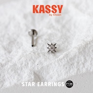 (1 Piece) Small Star Earrings - Titanium F136 - Kassy