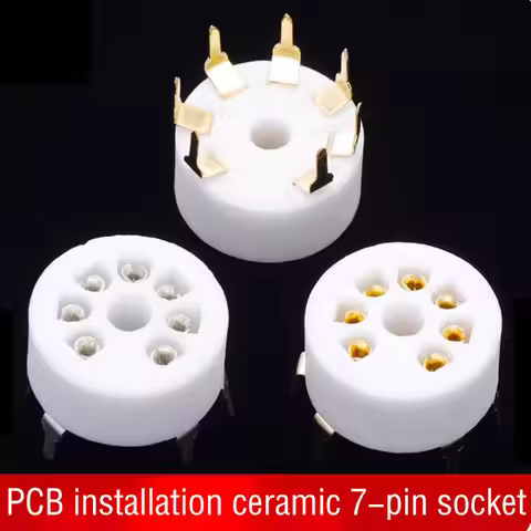 8PCS 7Pin Vacuum Tube Socket PCB Board For EC92 6J1 6J4 6J5 6A2 6H2 1A2 WY1 6Z4 2P2 6X4 Amplifier Au