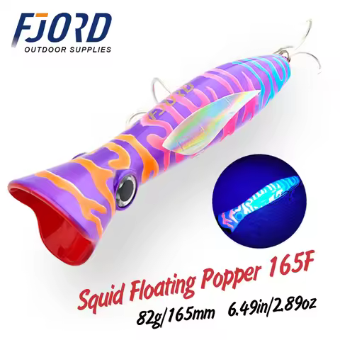FJORD Poppers Sea Fishing Lure 165mm 82g Floating Hard Baits Z Shaped Pace Through Wire Construction