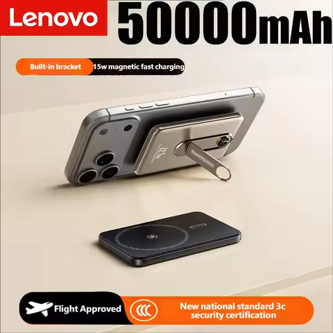 Lenovo 15W Ultra Slim Power Bank 50000mAh Magnetic Large Battery Pack Power Bank PD 22.5W Fast Charg