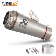 ท่อไอเสียรถจักรยานยนต์2.35นิ้ว/60มม. ท่อระบายไอเสียมอเตอร์ไซค์แข่งวิบาก GP สแตนเลสสำหรับ S1000RR MT-