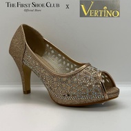 Vertino Ladies Women Shimmer Shining Open Peep Toe Pump Heel Dinner/Wedding Shoe Kasut Wanita 868-4