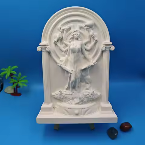 Handcrafted Hecate Goddess Statue Greek March Goddess Sculpture Vintage Home Decor Resin Art Sculptu