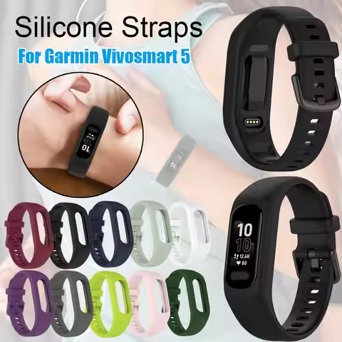 Silicone Sports Straps For Garmin Vivosmart 5 Smart Bands Watch Accessories Replacement Bracelet Ban