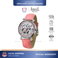 ARBUTUS AR805SPP Skeleton Leather Strap Automatic Ladies watch