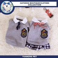【Yuanzhs Pet】Cute Chic Pet Clothes for Dogs and Cats - Korean College-Inspired Apparel adorable Cute cat clothes  female small dog clothes for husky Puppy clothes for Chihuahua dog tshirts for Bichon Frise dog shirt shih tzu狗狗衣服baju raya kucing betina