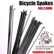 Bicycle spokes wire mountain / road bike 304 stainless steel spokes 14G black high-strength bicycle 