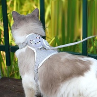 Adjustable Ventilate Polyester Pet Harness For Cat Dog Cute Durable Safety Lead Straps Pet V4q2