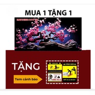 Aquarium Stickers 3D Fish Tank Stickers Arowana, Blood Dragon Fish Models, 9999 Peach Blossom Patter