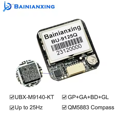 Bainianxing BU-9125Q Up to 25HZ UBX M9140 Flight Control GNSS Module with Compass For Drones UAVs