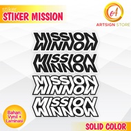 MISSION WINNOW Stickers RightKiri MISSION WINNOW Stickers Pair of KYT Helmets AGV/ - WHITE BLACK/