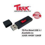 TREK USB 3.1 High Speed Thumbdrive™ TD Pro Metal Flash Drive  -  32GB / 64GB / 128GB
