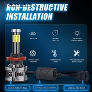 JULIEFASHION 2Pcs 8 Sides LED 12V H8 H11 H7 20000LM HB3 9005 HB4 H1 H3 H4 Headlight Bulb Canbus 60W 