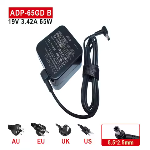 19V 3.42A 65W 5.5*2.5mm AC Power Charger ADP-65GD B For ASUS A42F A52F K52F K46CA X450 X550C X550V Y