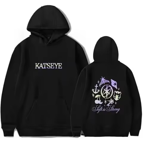 Fun Katseye Hoodie Women Men Vintage Katseye Print Fashion Casual Hoody for Fan Gifts Fashion Street