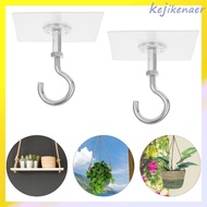 🌺 4Bhg Cangkuk Siling PVC Lekat Untuk Gantung Tanaman Warna Jelas