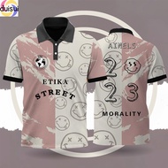 【duisui】Chef Uniform/etikastreet Retro Collar Jersey Baju Raya 2023 Viral Lelaki Streetwear Japanese Jersi Viral Murah Lelaki Kanak Kanak Berkolar